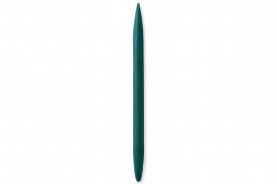 Minimalist green stylus pen levitating against transparent backdrop, emphasizing sleek design for digital creative workflows