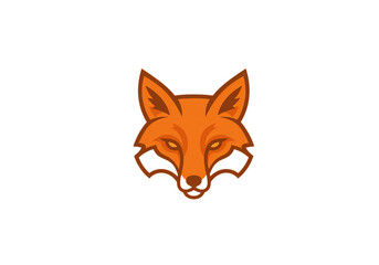 Obraz premium Pixel Art Fox Head Logo Orange Wildlife Design isolated on transparent background