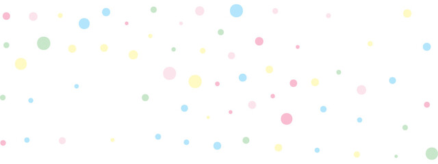 Happy Confetti Border Frame. Minimal Geometric Dots Pattern for Summer Celebrations and Carnival Decor. Vector Illustration