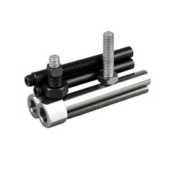 Metal Fasteners Bolts Screws and Nuts in Various Sizes and Configurations