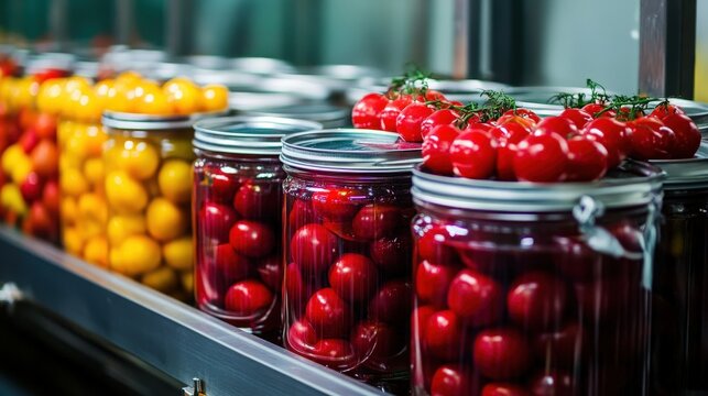 In a canning food factory, the first step involves selecting high-quality raw materials, followed by cleaning, cutting, and blanching before canning