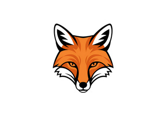 Fototapeta premium Pixel Art Fox Head Design Intricate Orange Fox Illustration on Black Background isolated on transparent background