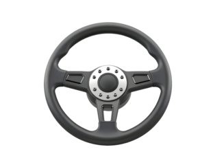 Steering Wheel Isolated Automotive Component for Car Control and Driving