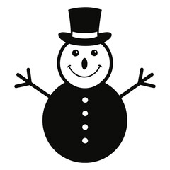 snowman with a broom