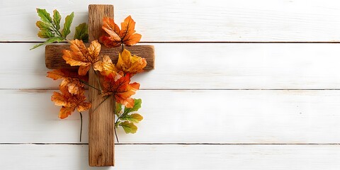 Thanksgiving Image with Cross Background
