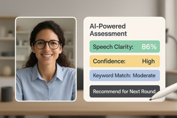 AI Interview Assessment with Confidence Score, Speech Clarity and Keyword Match Summary
