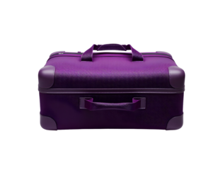 Purple Suitcase on Transparent Background