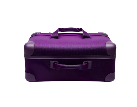 Purple Suitcase on Transparent Background