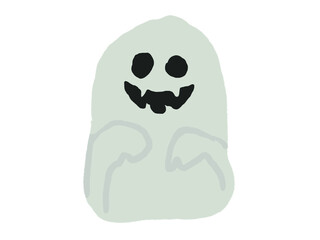 A set of hand drawn Halloween illustrations