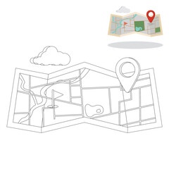 Maps illustration vector 