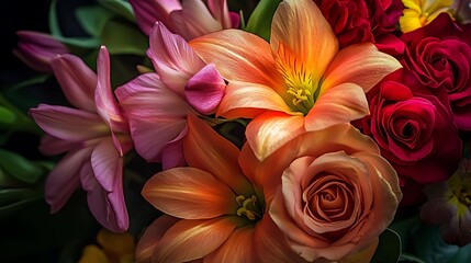 Anniversary flower bouquet macros & reflections