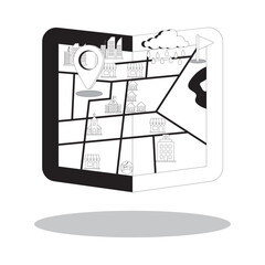 Maps illustration vector 