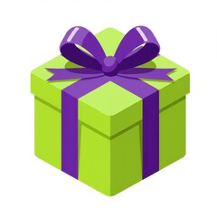 Obraz premium A digitally rendered gift box with a decorative ribbon for festive celebrations