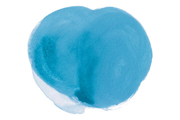Light blue circle pattern watercolor, isolated on transparent background.