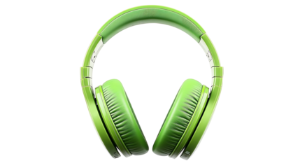green headphones isolated on Cutout background.PNG
