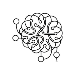 Brain line art, brain line art vector