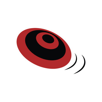 frisbee icon illustration flat simple