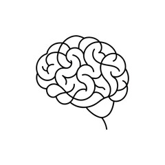 Brain line art, brain line art vector