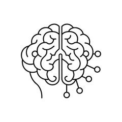 Brain line art, brain line art vector