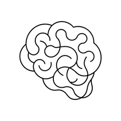 Brain line art, brain line art vector