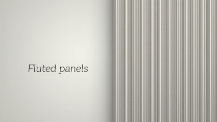Fluted Panels. Modern beige fluted panels wall texture design minimali