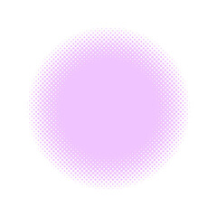 紫色の円形ハーフトーンのテクスチャ - シンプルな丸い形の網点のフレームや装飾のパーツ