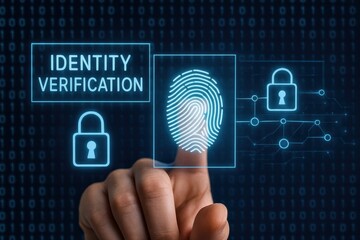 Biometric Identity Verification with Fingerprint Scan and Digital Lock Interface
