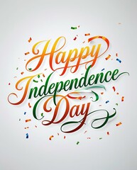Celebrate Happy Independence Day with vibrant confetti burst