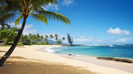 Obraz premium palm trees on the beach