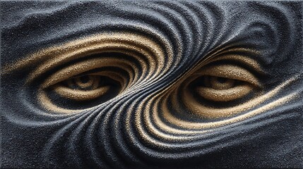 Abstract wave interference patterns in liquid crystal style