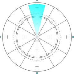 Radar Scan Graphic Illustration