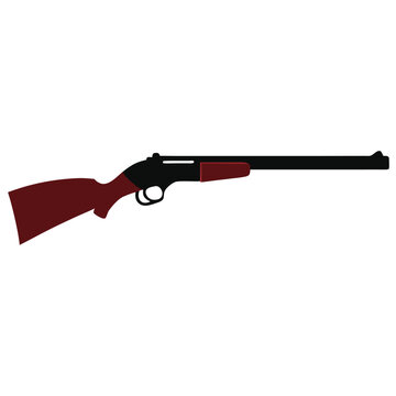 black and red shotgun on white clip art preview