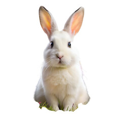 Obraz premium white rabbit on white background