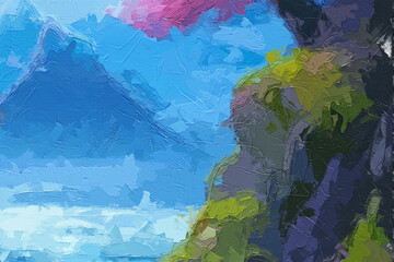 Various oil paintings, flowers, lakes, tulips, forest scenery, roses, peonies, sailboats, and the sea