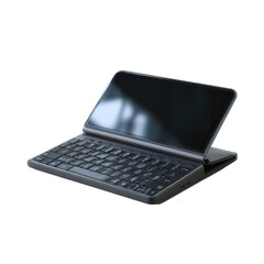 Foldable keyboard isoleted on transparent background.