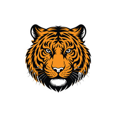 Tiger Head Vector Illustration – Wild Animal Mascot and Logo Design

