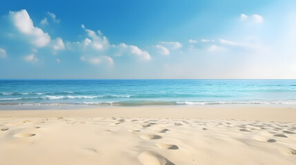 Obraz premium sand beach and blue sky