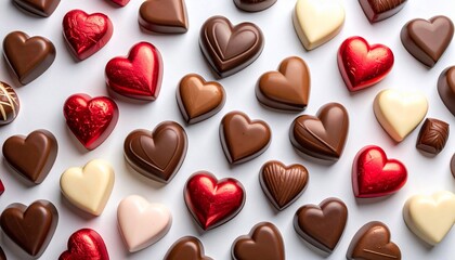 Fototapeta premium Aromatic Assorted Chocolate Hearts