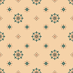 Seamless traditional ikat pattern in geometric and tribal-inspired design. Ideal for textiles, wallpapers, and ethnic-themed projects.