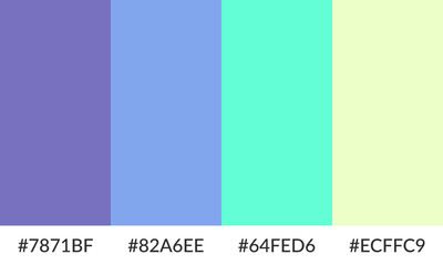 Abstract color palette banner versatile collection of shade and swatch