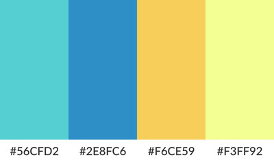 Abstract color palette banner versatile collection of shade and swatch