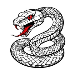 Fototapeta premium Aggressive snake graphic
