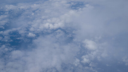 Moody sky with large cumulus clouds