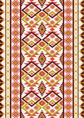 Seamless pattern with abstract traditional geometric Aztec Native Boho background.