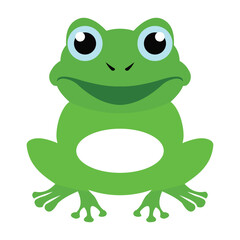 illustration of cute green frog
