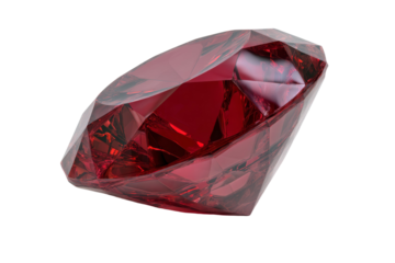 A red diamond is shown on a white background