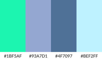 Abstract color palette banner versatile collection of shade and swatch
