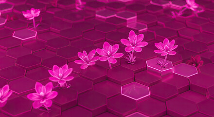 pink flowers in a temple