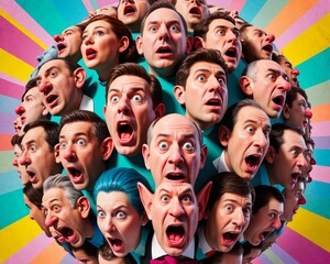 Fototapeta premium The sphere of idiots. Cartoon
