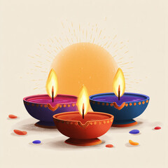 Happy Diwali creative illustration